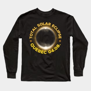 Total Solar Eclipse 2024 Quebec, Canada Long Sleeve T-Shirt